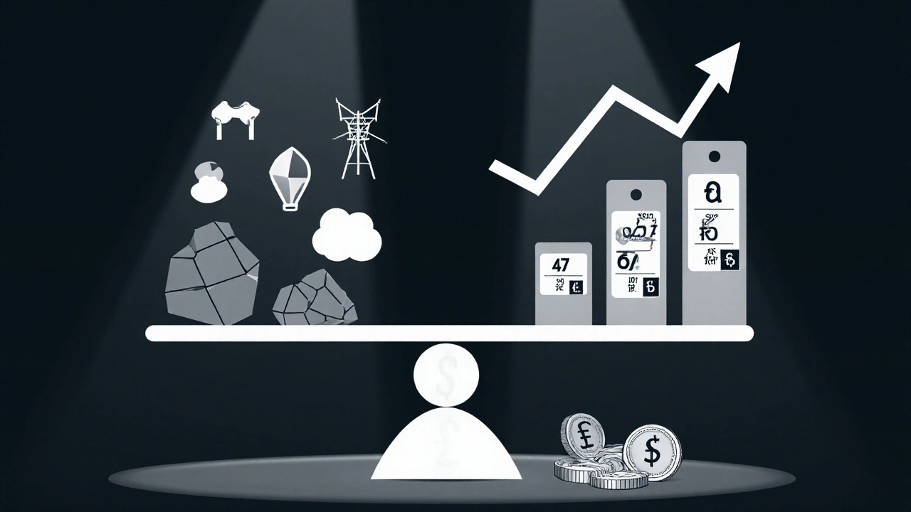 Demir fiyatlarını etkileyen faktörler: ham madde, elektrik ve döviz kurunu simgeleyen semboller.