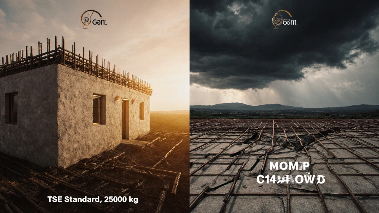 Güvenli ve tehlikeli temel karşılaştırması: kaliteli demir vs. düşük kaliteli demir.