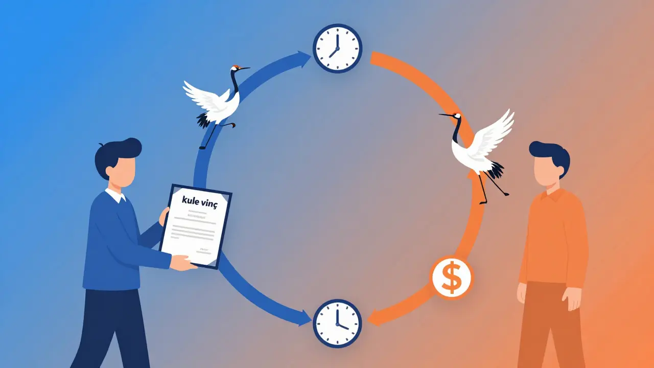 5 yıllık kule vinç ehliyeti döngüsü: sertifika alımı ve yenileme süreci görselleştirildi.