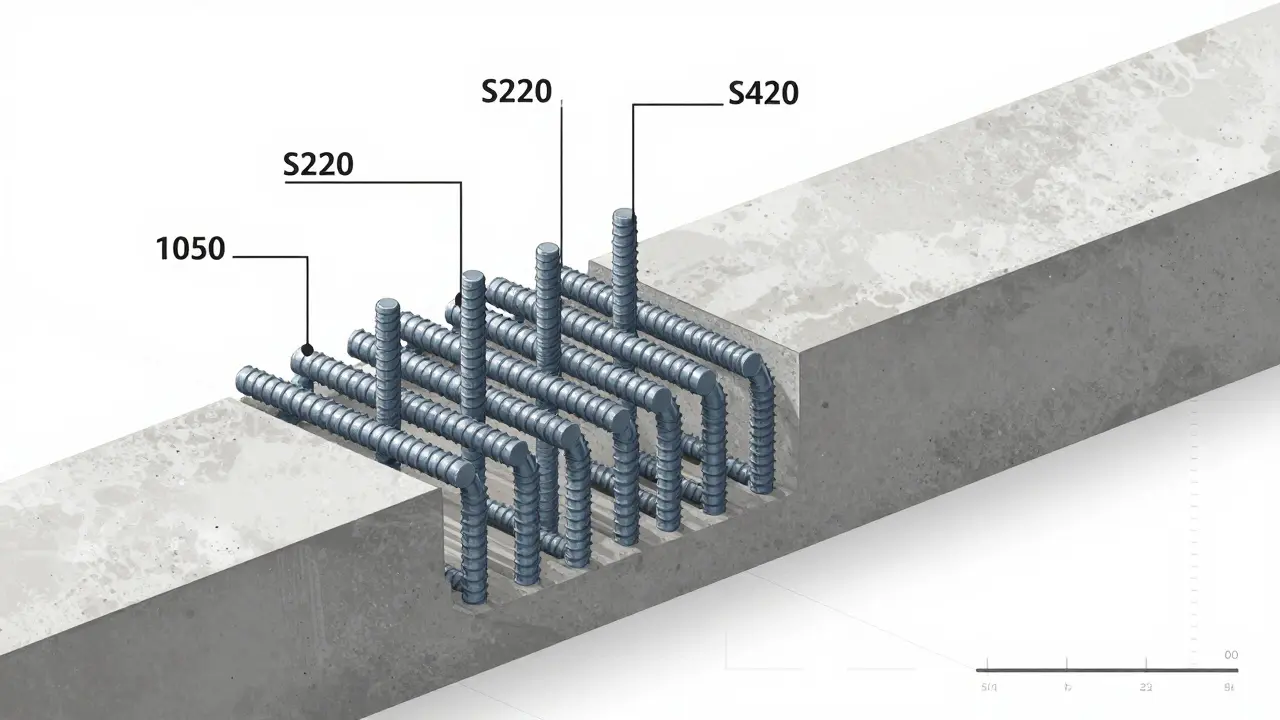 Betonarme kirişte pürüzlü 10 mm çaplı çelik donatının betonla birlikte çalışması.