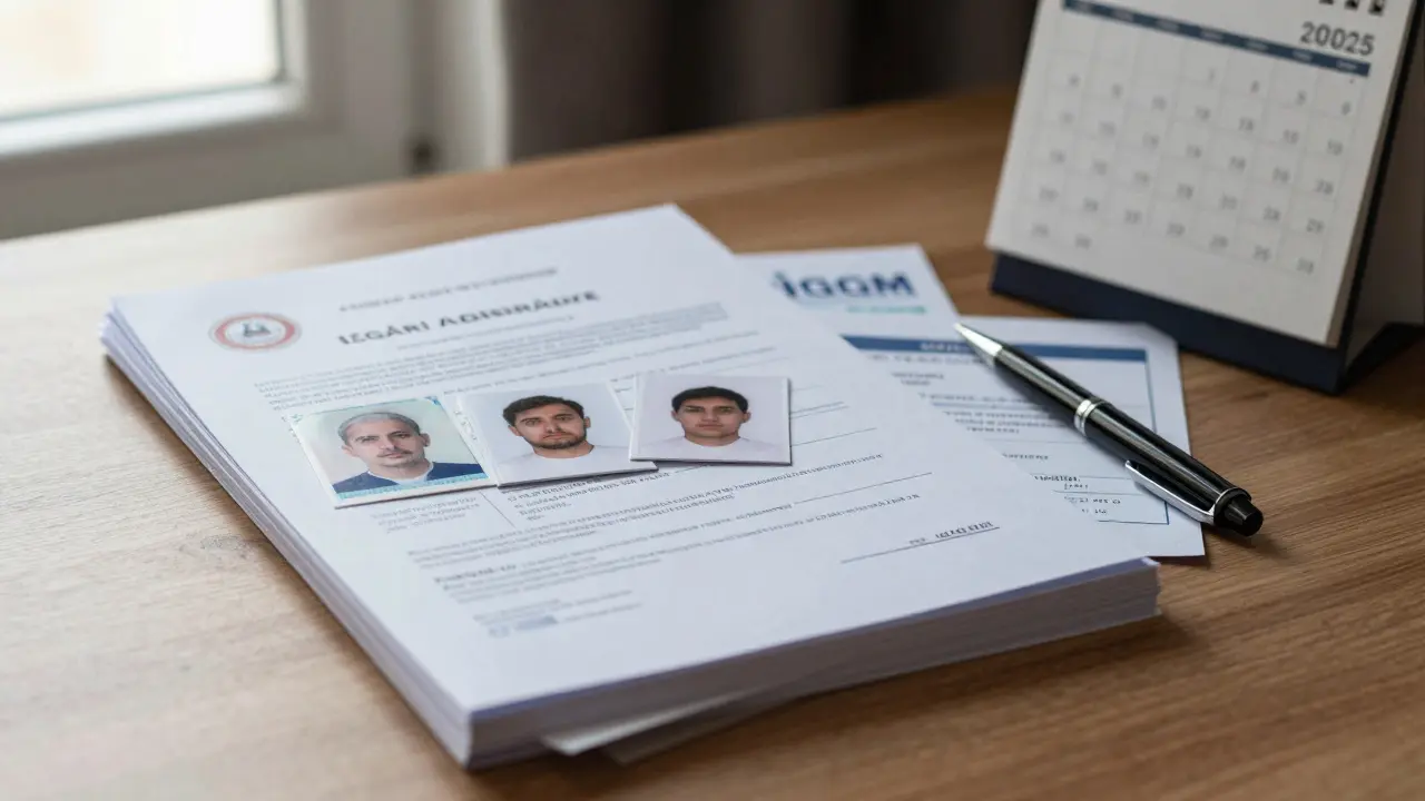 Resmi belgeler: nüfus cüzdanı fotokopisi, fotoğraf, sağlık raporu ve eğitim faturası.