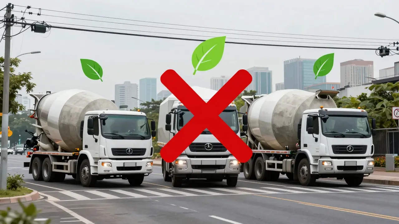 Farklı kapasiteli beton mikserlerinin yol erişimine göre uygunluk karşılaştırması.