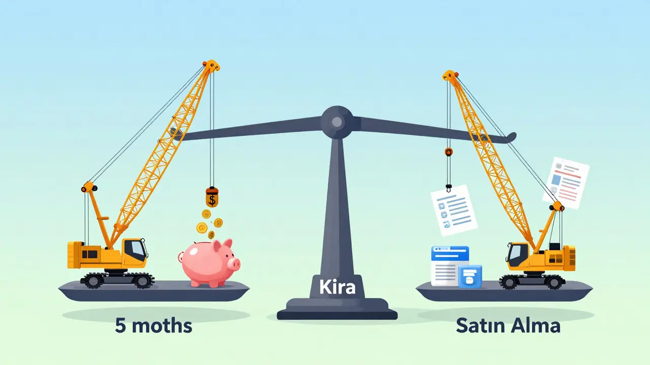 Kiralama ve satın alma maliyetlerinin karşılaştırılması: kira daha ekonomik görünüyor.
