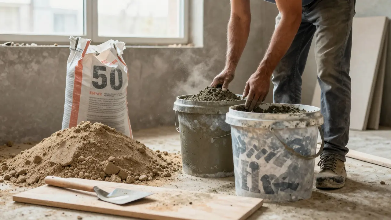 1 m³ kum kaç torba çimento gider? Tam hesaplama ve uygulama rehberi