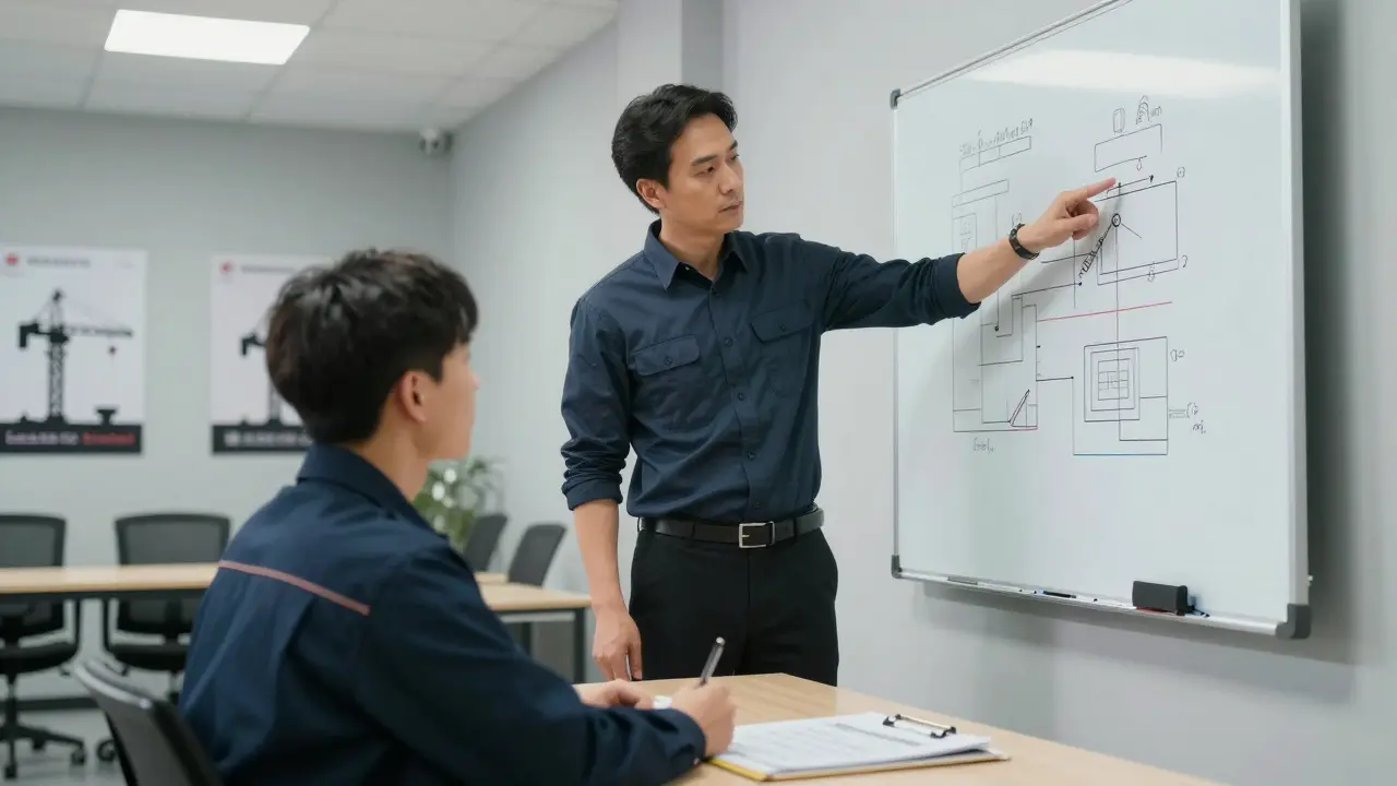 Vinç operatör eğitim merkezi ve sınav sahneleri