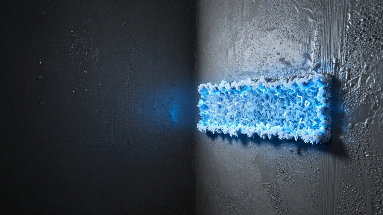 Bodrum kat duvarında su sızıntısını önleyen su geçirimsiz çimento uygulamasını gösteren görsel.